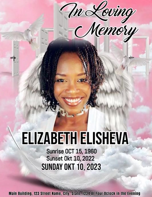 Funeral Announcement flyer,simple modern Template PosterMyWall